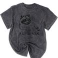 Raccoon Mineral Wash T-Shirt - Moonlit Trash Panda Design Mineral Black