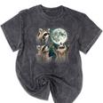 Raccoon Mineral Wash Unisex T-Shirt | Moon Howling Wildlife Tee Mineral Black