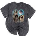 Raccoon Moon Mineral Wash T-Shirt - Men, Women, Kids Mineral Black