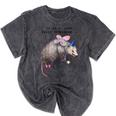 Raccoon Trash Panda Tee - Humorous Unisex Mineral Wash T-Shirt Mineral Black