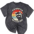 Raccoon Vintage Mineral Wash Tee | Unisex Quirky Casual Top Mineral Black