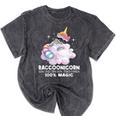 Raccoonicorn Unisex T-Shirt - Fun Raccoon Unicorn Gift - Mineral Wash Mineral Black