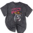Strawberry Jams But My Don't Raccoon Mineral Wash Tshirts Mineral Black