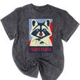 Trash Panda Raccoon Lover Poster Animal Mineral Wash Tshirts Mineral Black