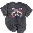 Watercolor Raccoon T-Shirt - Modern Classic for Kids Mineral Black