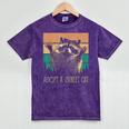 Adopt A Street Cat Tee - Animal Lover's Mineral Wash T-Shirt Mineral Purple