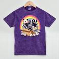 Adopt A Street Cat Tee - Vintage Raccoon & Opossum Theme Mineral Purple