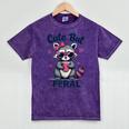 Cute Raccoon Mineral Wash Women's T-Shirt - Funny Summer Fashion Mineral Purple