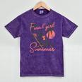 Feral Raccoon Summer Vacation | Mineral Wash Unisex T-Shirt Mineral Purple
