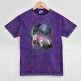 Ferrets Howling at the Moon T-Shirt - Unique Mineral Wash Tee Mineral Purple