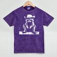 Raccoon Cowboy Western T-Shirt - Kids & Adults - Mineral Wash Mineral Purple
