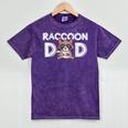 Raccoon Dad Mineral Wash T-Shirt - Fun Father's Day Gift Mineral Purple