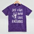 Raccoon Lover Mineral Wash Tee - Adorable Wildlife Enthusiast Gift Mineral Purple