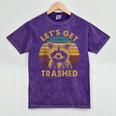 Raccoon Lovers | Adorable Animal Mineral Wash T-Shirt - Fun Casual Style Mineral Purple