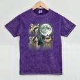 Raccoon Mineral Wash Unisex T-Shirt | Moon Howling Wildlife Tee Mineral Purple