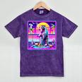 Raccoon Synthwave Tee - Vaporwave Style | Mineral Wash Design Mineral Purple