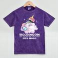 Raccoonicorn Unisex T-Shirt - Fun Raccoon Unicorn Gift - Mineral Wash Mineral Purple