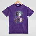 Rats Howling Moon T-Shirt | Unique Mineral Wash Unisex Tee Mineral Purple