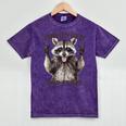 Retro Raccoon Summer Unisex T-Shirt - Feral Fun Vibe Mineral Purple