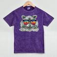 Retro Raccoon Unisex T-Shirt - Cool Sunglasses Design for Animal Lovers Mineral Purple