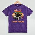 Save The Trash Pandas Raccoon Shirt Raccoon Animal T-Shirt Mineral Wash Tshirts Mineral Purple