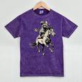 Vintage Cowboy Raccoon Tee - Retro 90s Western Style T-Shirt Mineral Purple