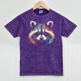 Watercolor Raccoon T-Shirt - Modern Classic for Kids Mineral Purple