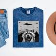 Alien UFO Raccoon Mineral Wash T-Shirt - Unisex Gift for Kids & Adults Mineral Navy