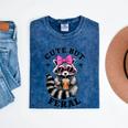 Cute Colorful Raccoon Sunglasses Design - Mineral Wash T-Shirts Mineral Navy