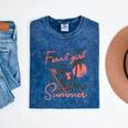 Feral Raccoon Summer Vacation | Mineral Wash Unisex T-Shirt Mineral Navy