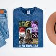 In My Feral Era Raccoon T-Shirt | Funny Meme | Mineral Wash Unisex Tee Mineral Navy