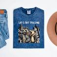 Let's Get Trashed Raccoon And Opossum Drinking Beer Mineral Wash Tshirts Mineral Navy