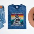 Raccoon Captain Vintage Tee - Tight Shipwreck Mineral Wash Unisex T-Shirt Mineral Navy