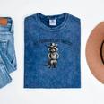 Raccoon Cowboy Unisex T-Shirt - Mineral Wash - Fun Western Theme Mineral Navy