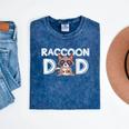 Raccoon Dad Mineral Wash T-Shirt - Fun Father's Day Gift Mineral Navy