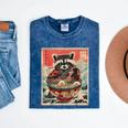Raccoon Eating Ramen Anime T-Shirt – Japanese Style Unisex Tee Mineral Navy