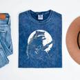 Raccoon Guitarist Tee - Mineral Wash T-Shirt | Moonlit Music Meme Mineral Navy