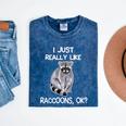 Raccoon Love T-Shirt - Fun Unisex Mineral Wash for Fans Mineral Navy