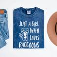 Raccoon Lover Mineral Wash Tee - Adorable Wildlife Enthusiast Gift Mineral Navy