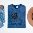 Raccoon Mineral Wash T-Shirt - Moonlit Trash Panda Design Mineral Navy