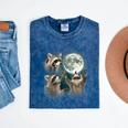 Raccoon Mineral Wash Unisex T-Shirt | Moon Howling Wildlife Tee Mineral Navy