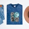 Raccoon Moon Howl Unisex T-Shirt - Unique Cursed Effect Mineral Navy