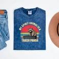 Raccoon Spirit Animal Mineral Wash T-Shirt for Enthusiasts Mineral Navy