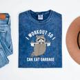 Raccoon Trash Panda Gym Tee – Mineral Wash Workout Shirt Mineral Navy