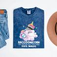 Raccoonicorn Unisex T-Shirt - Fun Raccoon Unicorn Gift - Mineral Wash Mineral Navy