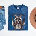Retro Raccoon Summer Unisex T-Shirt - Feral Fun Vibe Mineral Navy