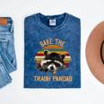 Save The Trash Pandas Raccoon Shirt Raccoon Animal T-Shirt Mineral Wash Tshirts Mineral Navy