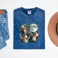 Three Possum Moon Mineral Wash Unisex T-Shirt | Quirky Meme Style Mineral Navy