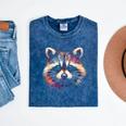 Watercolor Raccoon T-Shirt - Modern Classic for Kids Mineral Navy