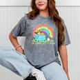 Groovy Little Light of Mine Raccoon T-Shirt - Mineral Wash Fun Mineral Gray
